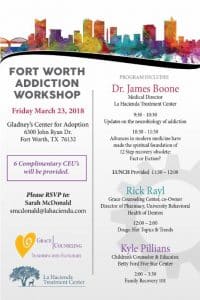 La Hacienda Treatment Center Dr. James Boone Fort Worth Addiction Workshop