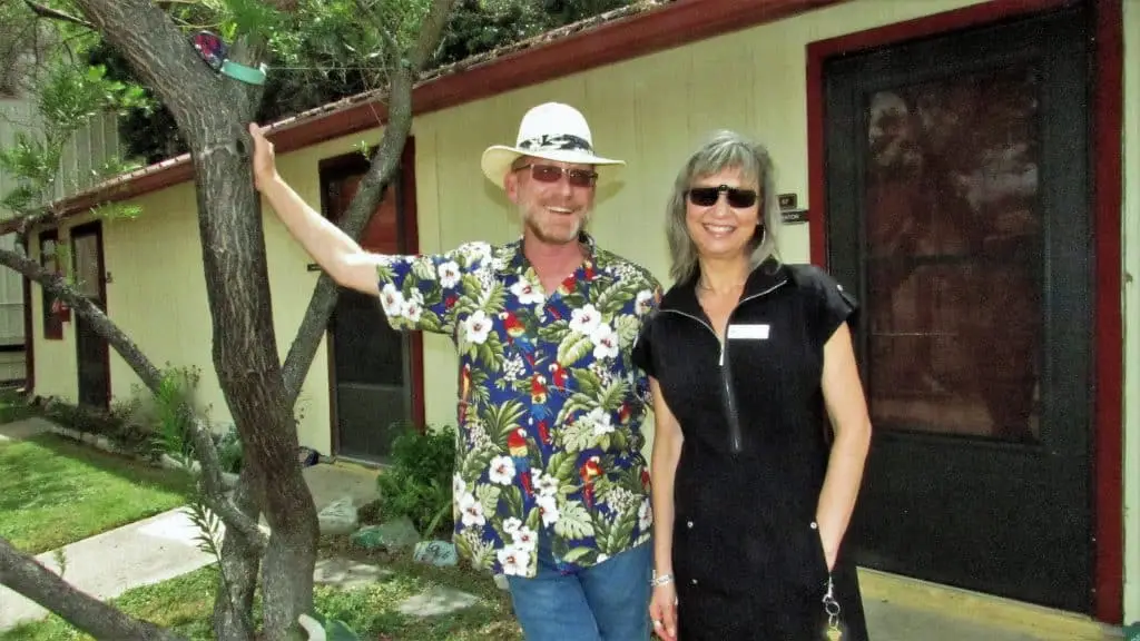 La Hacienda Alumni Support Representatives Dale Trees (left) and Sabine Kuenzel.