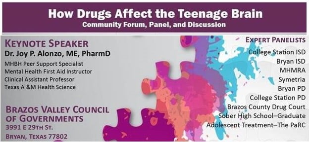 Bryan Community Forum will address How Drugs Affect the Teenage Brain.