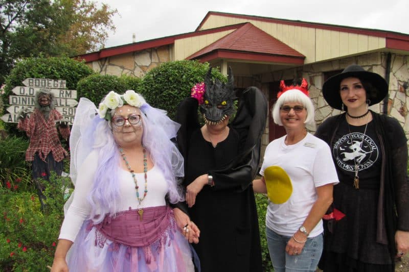 Costumed staff got in the holiday spirit.