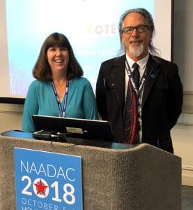 Sherry Layton and Michael Kemp led a session on federal policy and legislation at NAADAC 2018.