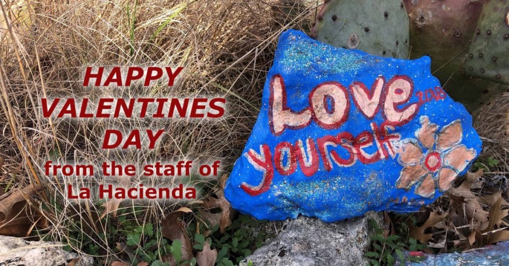 Valentines Day painted rock
