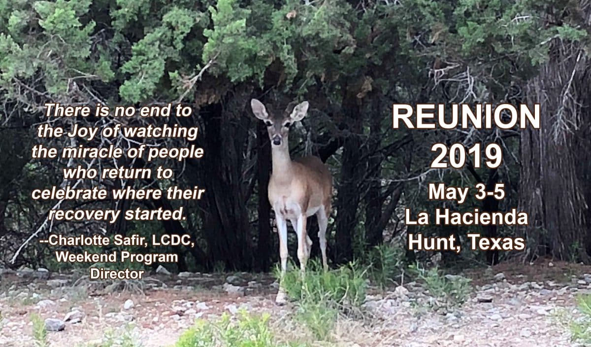 The LaHa deer reminds you it's time to plan for Reunion 2019.