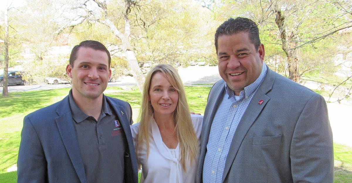 Representatives from University of Alabama with Elizabeth Olson