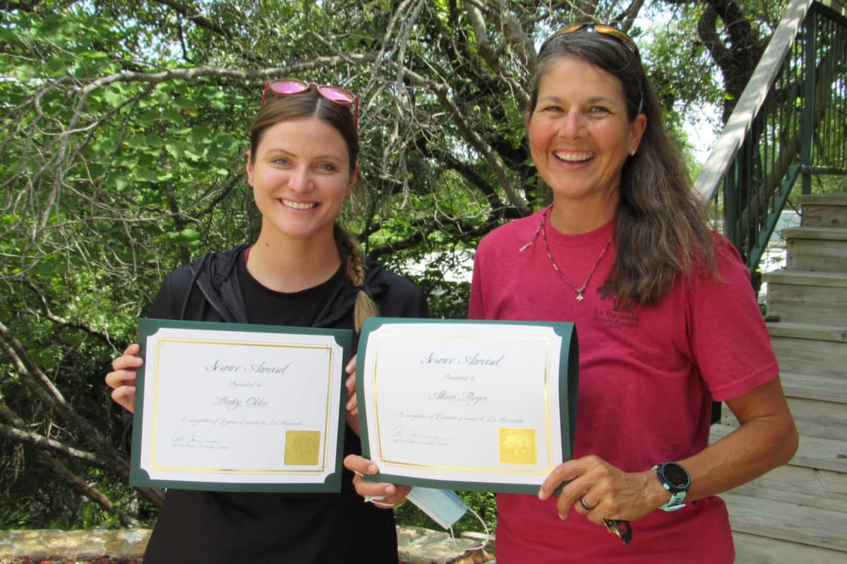 allison sullivan moyer and hailey olden, service awards