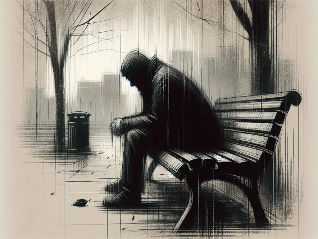A Person Sitting Alone With A Sad Expression, Representing The Emotional Impact Of Depression | La Hacienda