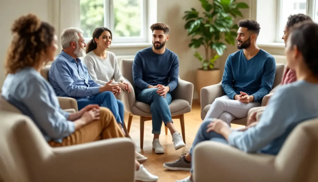 Men and Women in a Group at an Alcohol Rehab | La Hacienda